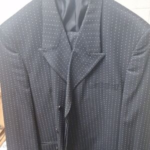 Men's Blue Pinstripe Suit